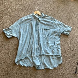 Free People short sleeve blue top